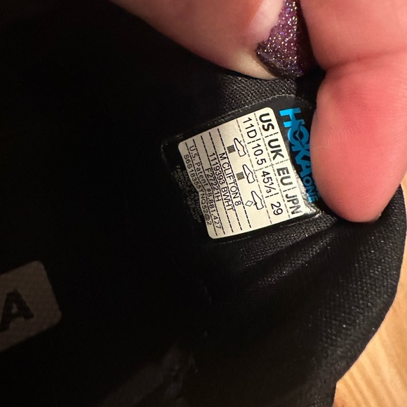 Black and White Mens Hoka Sneakers - Picture 4 of 8